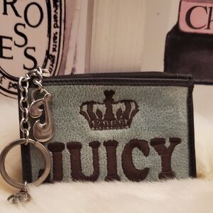 Juicy Couture Light Blue Coin Purse Pouch! *Vintage*